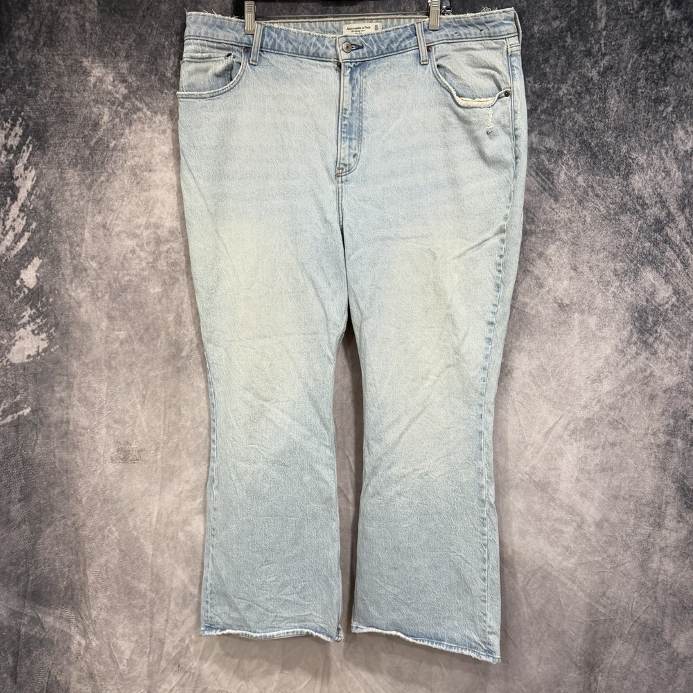 Abercrombie Fitch Curve Love Vintage Flare High Rise Jeans Women 35/20 Blue